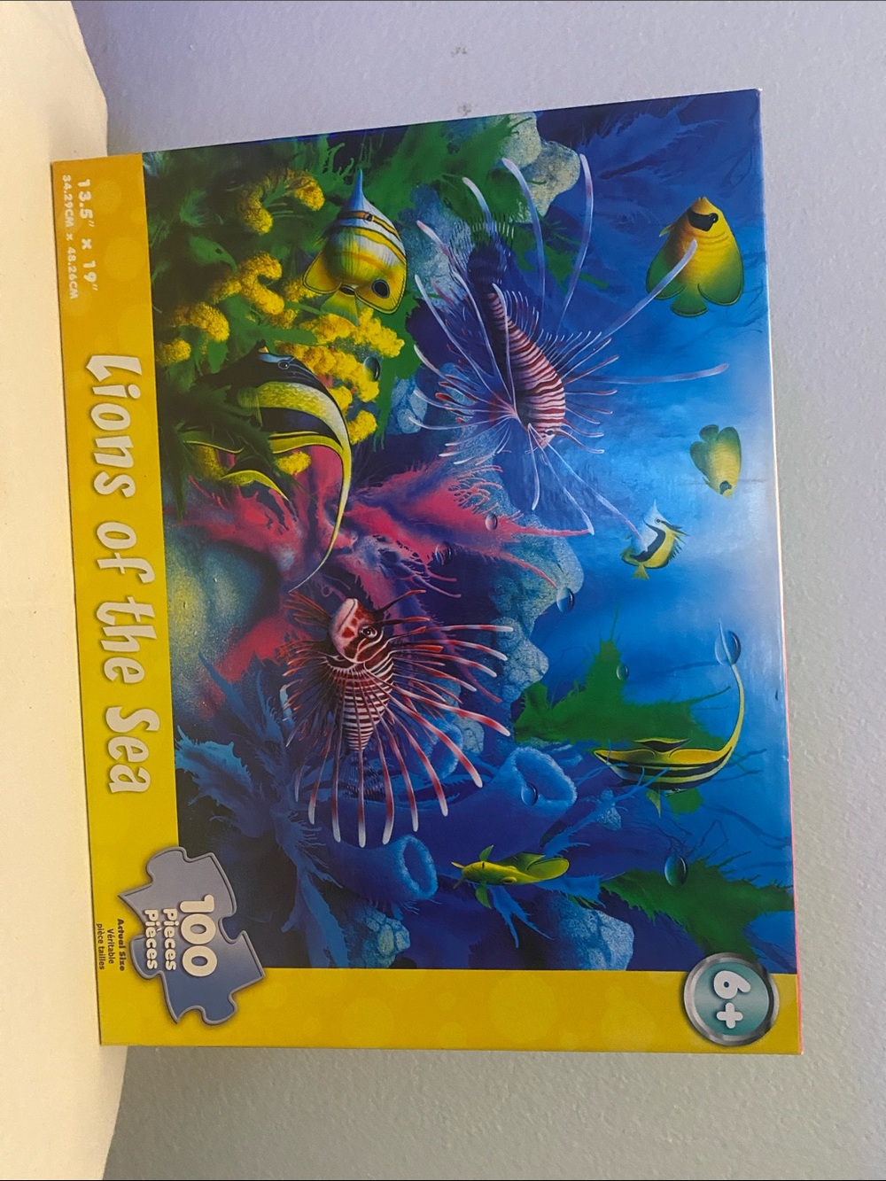 Lions of the Sea 100-Piece Fish Puzzle - Blue & Yellow